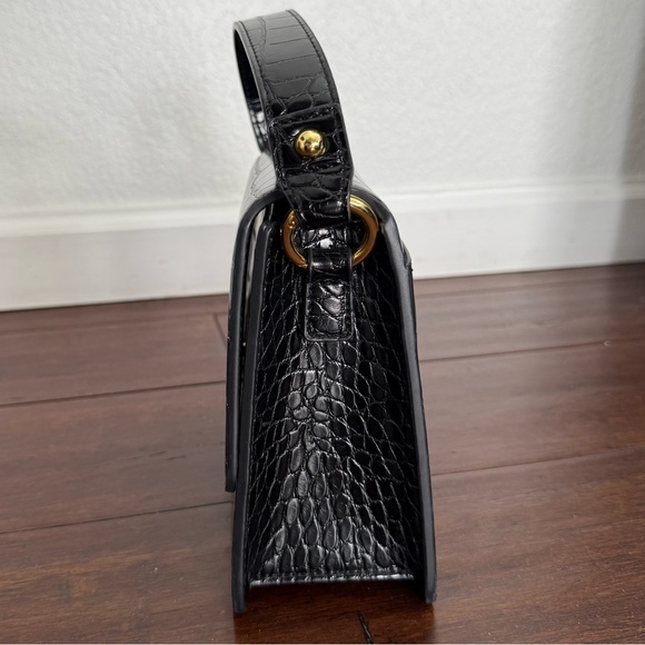THE FAE TOP HANDLE BAG - BLACK CROC - Picture 6 of 9